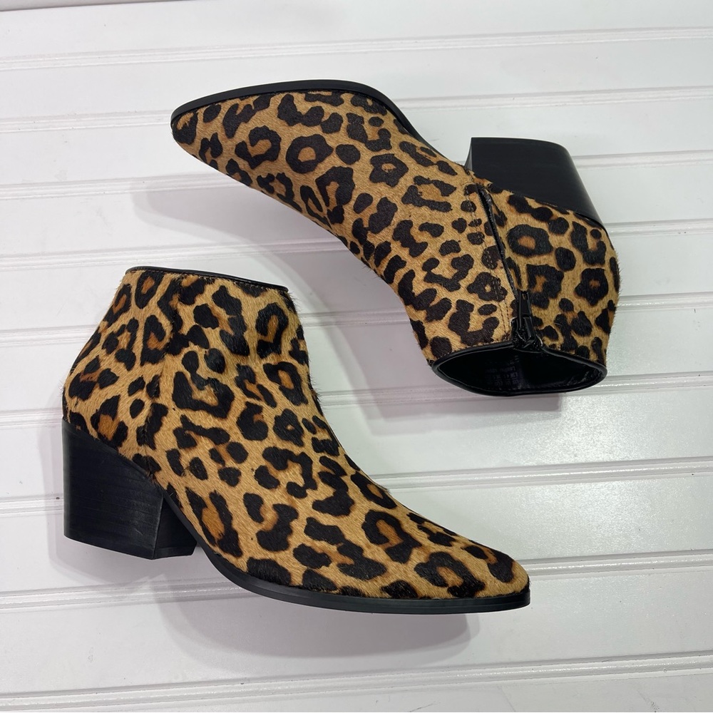 Bleecker & Bond Riley Leopard Print Booties 6.5 - Picture 4 of 12